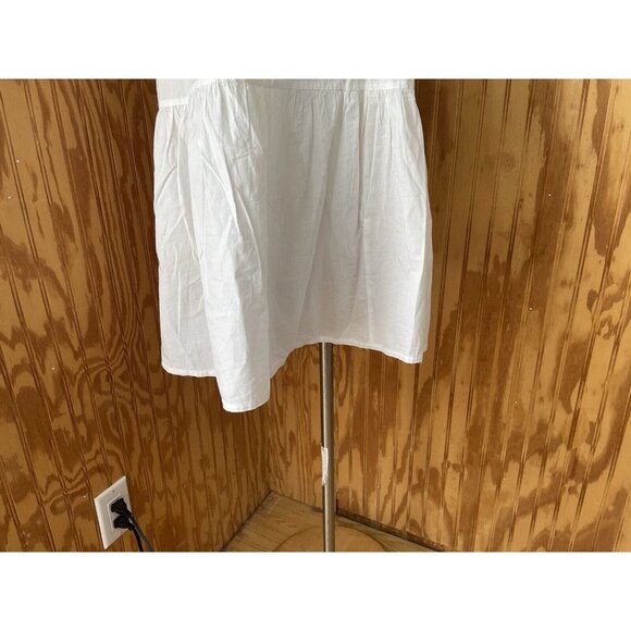 ASOS Womens Solid White Summer Knit Cotton Dress NWT US Size 6 Sleeveless - Picture 2 of 9